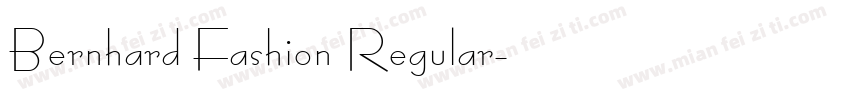 Bernhard Fashion Regular字体转换